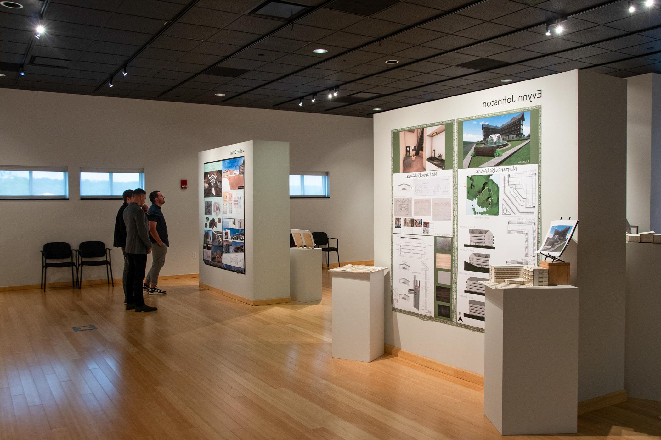 Seniors present their final architectural designs in college gallery